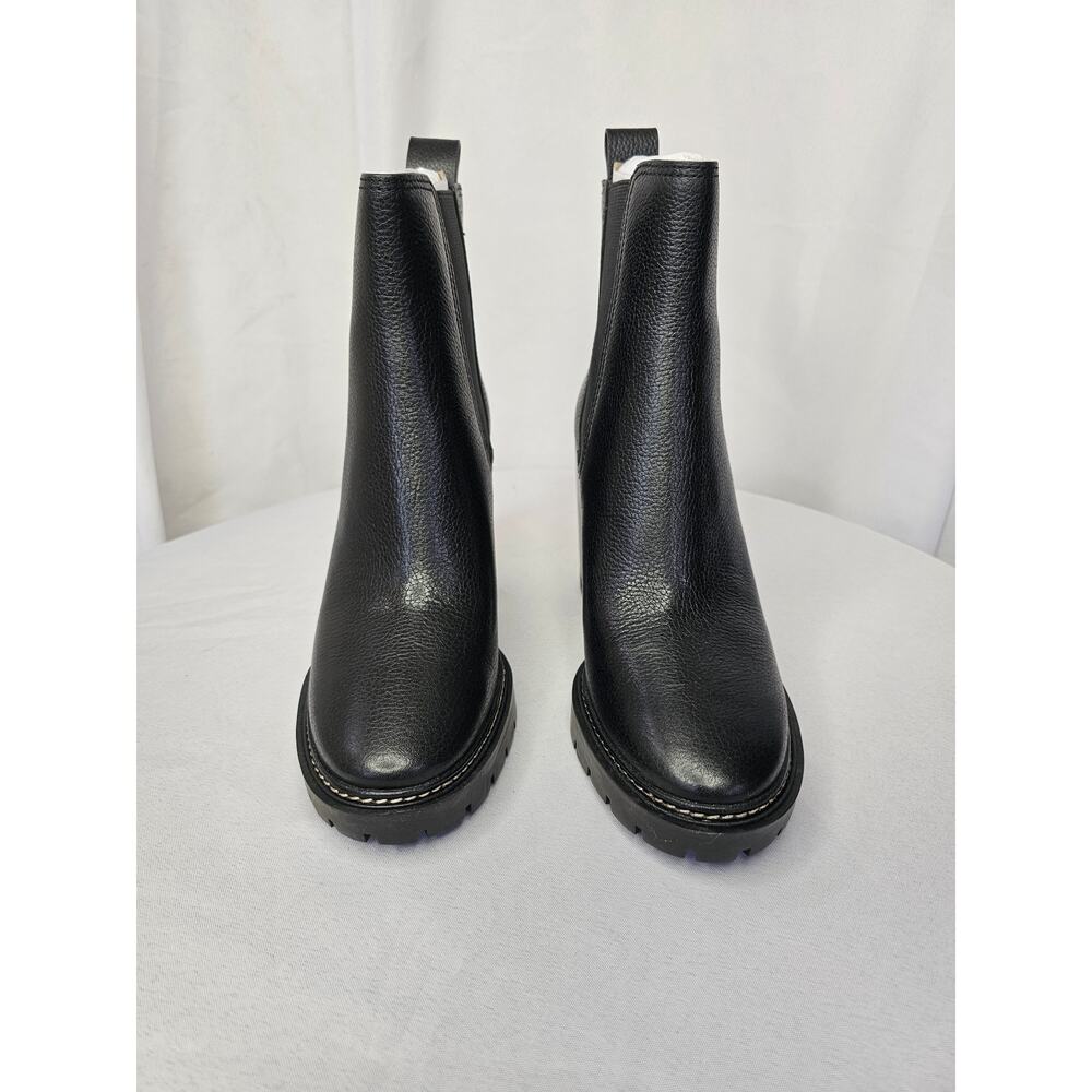 Tory Burch Carson Lug 70 MM Sole High Heel Bootie Boots Size 8 Black NWT - Picture 5 of 12
